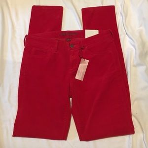 NWT Banana Republic Red Corduroy Pants